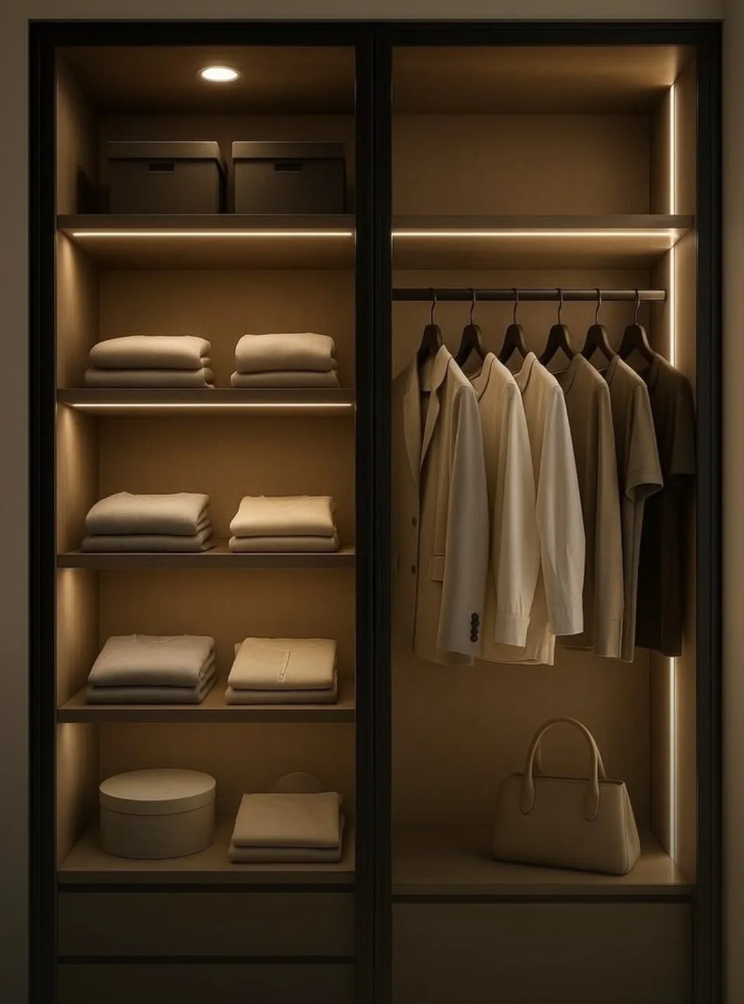 Niche de dressing à LED intégrée
